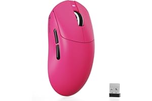 ATTACK SHARK X8SE Mouse da Gaming Wireless, Leggero 55g, Sensore PAW3311, Chip BK52820, 25.000 DPI, Connessione BT/2,4G/USB-C, 80 Milioni di Click, 500mAh, Driver Web per PC/Mac–Rosso Bacca