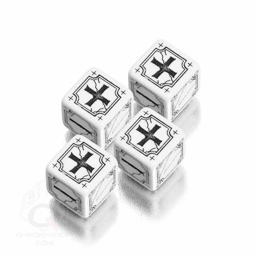 Preisvergleich Produktbild White & black Antique Fudge Dice (4)