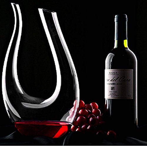 VictoryCN U-Form-1300ML Klassische Overflow-beständig Red Wine Decanter - 3