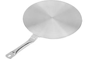 YMIKO Diffusore di calore Riduttore di fiamma Parafiamma con manico inossidabile per forniture domestiche per cucine a gas a induzione(20cm-bianca)