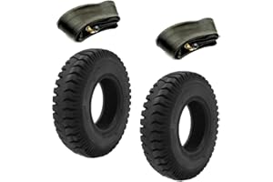 ECOVELO 2 Reifen 2.50-4 mit Schläuchen Ersatzreifen Schubkarre Kinderwagen Gummi rutschfest 4 P.R.