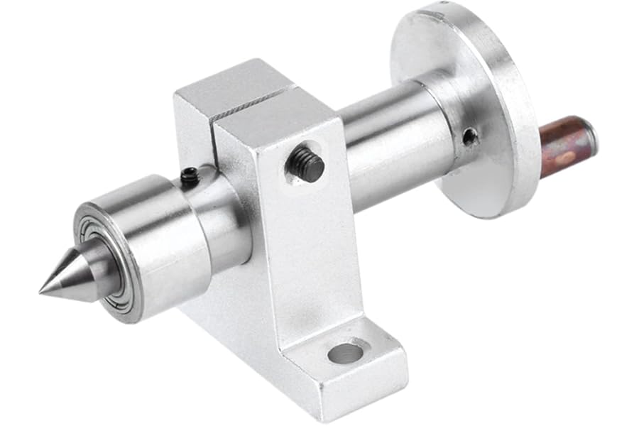 Double Bearing Live Center, Mini Lathe Machine Revolving Centre with Adjustable Holing Depth, High Mechanical Strength, for Woodworking Lathe Miniature Car Tools