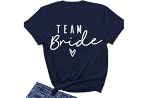 JPHCHSC Bride Tees Bridesmaid Party Tshirts Bride T-Shirts Bachelorette Party T Shirts Team Bride Hen Do Tops Tees 039