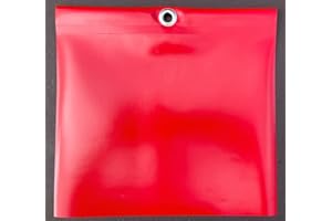 PLANE B Warnflagge rot nach § 22 StVO. | 30x30cm stabile & robuste Lkw-Plane (670g/m²) | Warnfahne für Überhängende Lasten (1 Stück)