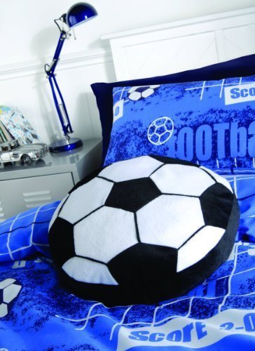 NEW FILLED ROUND BLACK WHITE FOOTBALL CUSHION