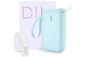 mokerlink Máquina etiquetadora con Cinta, inalámbrica Bluetooth, portátil, Mini Impresora de Etiquetas de Mano, Compatible con iOS y Android, para el hogar y la Oficina (Verde)