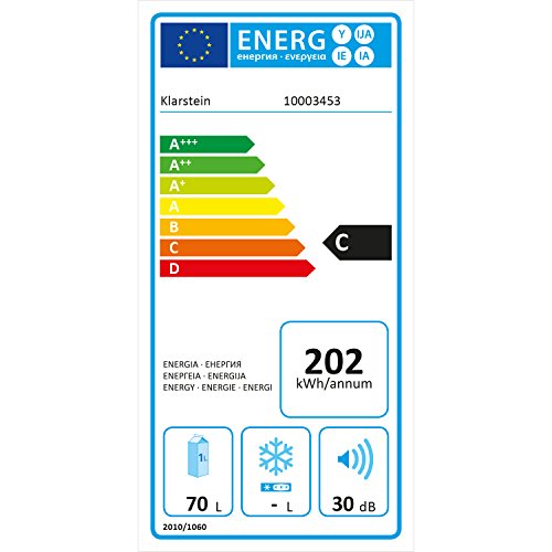 Klarstein MKS-2 Weinkühlschrank Getränkekühlschrank (70 Liter, 28 Flaschen, 6 Regaleinschübe, Touchpad-Steuerung, blaue LED-Beleuchtung) schwarz - 2