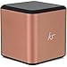 Produktbild KitSound Cube Metallic Universal Aufladbarer Tragbarer Lautsprecher mit 3,5mm Klinkenstecker Kompatibel mit Smartphones, Tablets und MP3 Geräten einschl. iPhone, iPad, iPod, Samsung Galaxy, Sony Xperia, Google Nexus uvm. - Rosegold