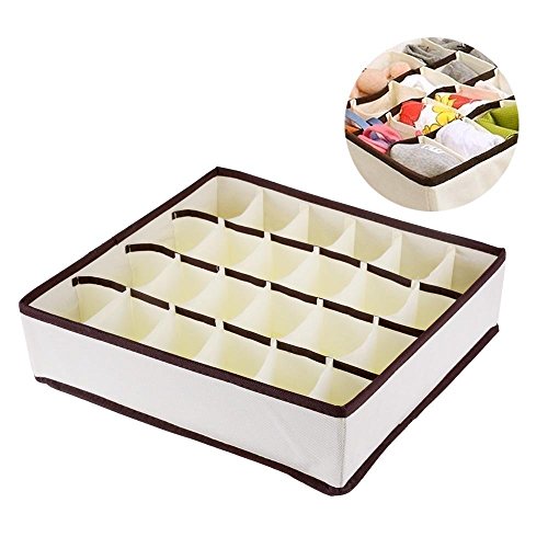 LemonBest® Schubladenunterteilungen Kleiderschrank Veranstalter Bra Unterwäsche Aufbewahrungsboxen (24 Cell) - 3