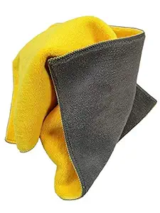 CarFrill 900 GSM, Microfiber Double Layered Cloth ,Extra Thick Microfiber Cleaning Cloths Perfect for Bike, Auto, Cars Both Interior and Exterior.1 Piece Towel Set