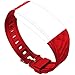 Produktbild Fitness Tracker Ersatzbänder,Juboury HR Fitness Tracker Band Verstellbarer Ersatzband Silikon Ersatz Straps Armband Uhrenarmband Ersatz-Zubehör Sport Armband (Rot)