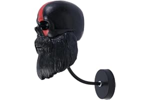JAUHMUI Motorcycle Skull Helmet Holder, Resin Wall Mounted Bicycle Helmet Holder Wall for Coats 23 * 12 cm(Style A)