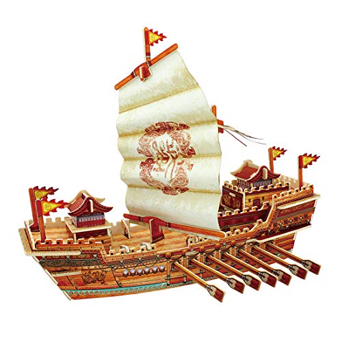 GODNECE - Maqueta de Barco de Madera 3D para Montar (Set de construcción de Madera para Adultos y niños)