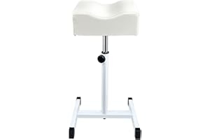 LOVEVLOGY Pedicure Foot Rest,Height Adjustable Pedicure Chair,Non-slip Pedicure Stool for Massage Office or Home,White