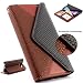 Produktbild ScorpioCover Handy Schutz Tasche im Portmonee Design kompatibel mit Samsung Galaxy S7 Croco Look Brieftasche Smartphone Cover Clutch Case braun