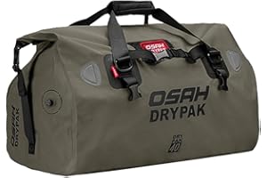 Greanthour Sacchetto asciutto moto-Borse da sella impermeabili per motociclette e bagagli con chiusura a rullo，Grande Spazio di Immagazzinaggio，Escursionismo, Ciclismo, Viaggio(Verde, 40L)