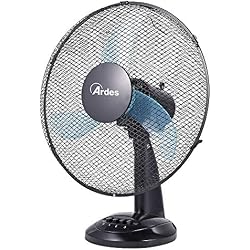 Ardes Penny AR5AM40 Ventilateur de table, 3 pales 40 cm avec oscillation et inclinaison réglable, 3 vitesses