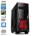 Produktbild SNOGARD GAMER PC - Desktop Gaming PC (Intel Pentium G4560 3.5GHz, NVIDIA GTX 1050 Ti 4GB, 8GB DDR4 RAM, 1TB 7200RPM HDD, 240GB SSD, Windows 10 Professional), Black/Red
