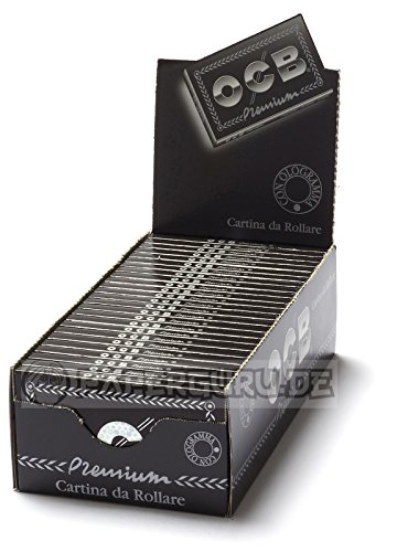 OCB Schwarz Black 100er Zigarettenpapier Filigrane Gomme No. 4 kurz 50x Heftchen/Booklets (2 Boxen)
