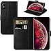 Price comparison product image iPhone Xs Max Case, iPhone Xs Max Book Case, iPhone Xs Max Wallet Case [Flip Case] [PU Leather Case] [Card Holder Case] [Card Slot Case] [Drop Proof Case] [Card Holder Case] [Shockproof] (BLACK)
