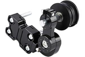 ‎EVGATSAUTO EVGATSAUTO Motorradspanner Aluminiumkettenspanner Schraube an der Rolle Motorrad Link Länge modifizierte Kette Auto Tensioner Einsteller(Schwarz)