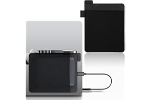 PYEUIFT Pochette Disque Dur Externe, Pochette Adhésive à 1 Poches, pour Disque Dur Externe SSD, Câbles USB, Souris Slim - Fixation Sécurisée, Matériau Durable, Noir