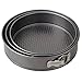 Produktbild WINOMO 3pcs Nonstick Oberfläche Eisen Runde Pfanne Backen Tray Springform Kuchenform (Grau)