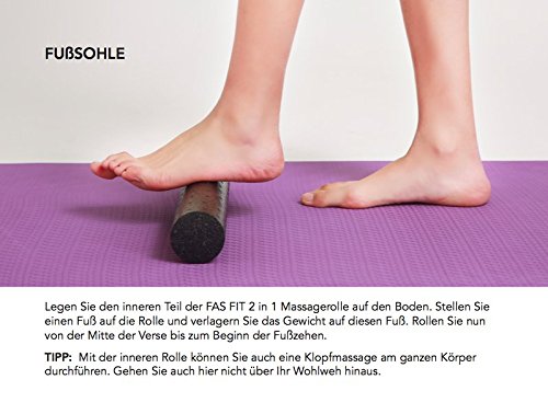 Faszien Fitness Sets: Faszienrolle + Mini-Rolle (+ Duoball + Faszienball) + Baumwoll-Turnbeutel + 16seitiges Trainingsheft in Farbe + eBook - 8