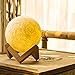 Produktbild AOKARLIA LED 3D Mond Lampe Creative Tischlampe Wiederaufladbare Lampen Touch Switch Nachtlicht Mit HöLzernem Mount 5.12Inch