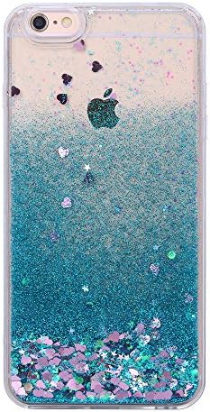 iPhone 6S Plus Case, Glitter Bling Sparkles Flowing Liquid Anti Scratch Hard Protective Case for iPhone 6Plus 6SPlus, 5.5inch, Blue Color