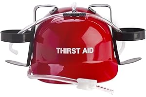 ‎GOODS+GADGETS GOODS+GADGETS Party Trinkhelm für Erwachsene; Bier-Helm mit Dosenhalterung; JGA Saufhelm & Getränkehalter Partyhelm; Bauarbeiter-Helm Partyzubehör (Trinkhelm)