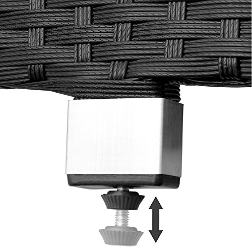 Pool Einstiegsstufe aus Polyrattan in schwarz - 4