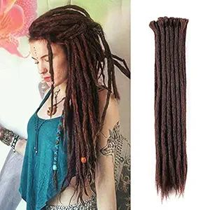 ELIGHTY Dreadlock Extensions - 20 Inch Synthetic Braids, Soft faux Locs, Dreads, Crochet Locs, Hip-Hop Style, Dreadlocks Extension Braiding Hair For Women/Men (20 Inch (10 Strands/Pack), 4#)