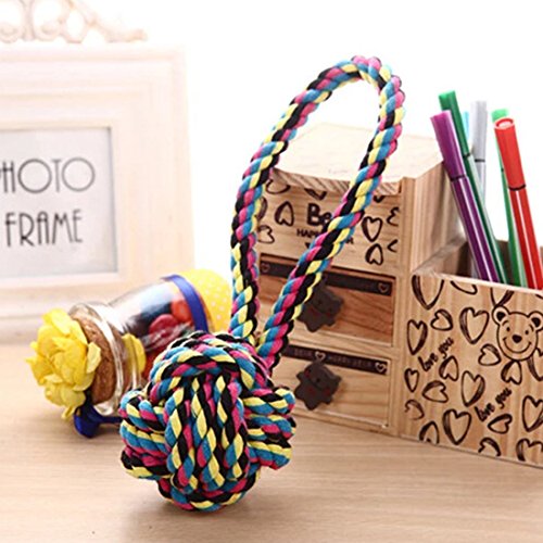 Pet-Puppy-Dogs-Knots-Strengthen-Teeth-Rope-Cottons-Chews-Toy-Ball-Play-For-Fun-Small