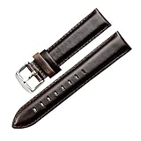 AUTULET Herren Leder Armband Dunkelbraun 18mm