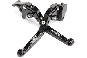 E-SPEEDMTC ESPEEDMTC para Triumph 675 Street Triple 2008-2016, aleación de Aluminio CNC modificada, Longitud de 6 etapas, Palanca de Embrague de Freno Plegable Ajustable, Accesorios (Negro)
