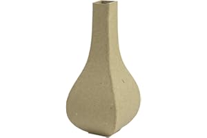 Clairefontaine ES Décopatch AC798C - Un soporte de papel marrón maché 5,3x5,3x12,5 cm, Jarrón pequeño