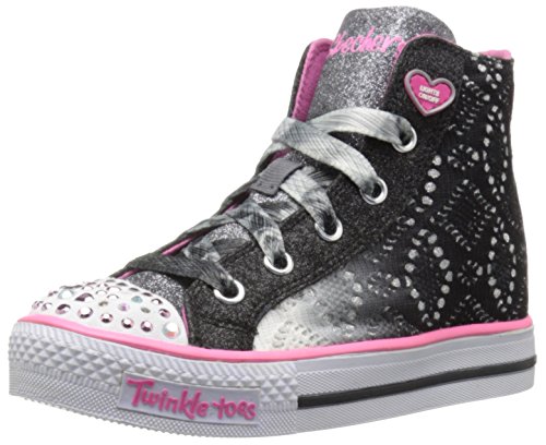 Skechers Kids Twinkle Toes Shuffles High Top Lighted Sneaker Little Kid Big...