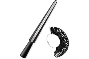 KHAOP Ring Sizer UK, A-Z Ring Measurement Tool, with Ring Size Guide Chart for Women & Men, with Clear Scale Ring Gauge UK Sizes