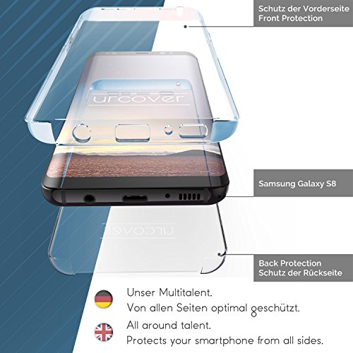 Urcover Funda Galaxy S8 Carcasa Mejorada Samsung Galaxy S8 Cover 360 Grados Carga inal mbrica Qi Case Transparente - Azul reviews Urcover Funda Galaxy S8 Carcasa Mejorada Samsung Galaxy S8 Cover 360 Grados Carga inal mbrica Qi Case Transparente - Azul