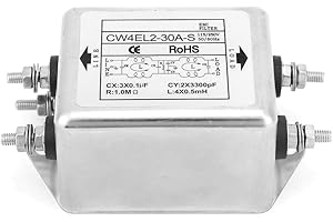 LANTRO JS Filtro EMI, CW4EL2-30A-S Filtro de Línea Power, 115V/250V 50/60Hz Filtro EMI de potencia monofásico, Filtro de fuente de alimentación para equipos mecánicos