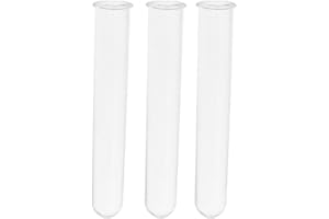 Baoblaze 3 Stück Reagenzgläser Glas, Borosilikatglas Rundboden Reagenzglas, Reagenzgläser Cocktail Bar, Round Bottom PP Test Tube, Test Tubes Borosilikatglas Rundboden Reagenzgläser, Transparent 12cm