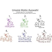 Baby/Kinder (Autoaufkleber/Wand o. Türtattoo) ***Geschwister - Design 2*** (mit eigenem Wunschtext, Motiv.-Farb.- und Schriftauswahl)