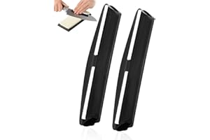KEMUZ 2 pcs Guida Angolare per pietre affilatura coltelli Affilare Coltelli Aiuto per l'Affilatura Strumenti da Cucina per l'Affilatura su Pietre Abrasive, Adatto ai principianti, Nero, 10cm