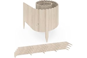 OK-Living Bordo del prato "Garten", Legno naturale, 203 x 30 cm 10 metri