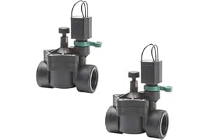OPENGARDENWEB 2 x Elettrovalvola K-Rain MADE IN ITALY RN-150 1" FF Con Regolatore Di Flusso Per Sistemi Di Irrigazione| Astina In Acciaio Autopulente|Molla Della Membrana In Acciaio Con Azione Progressiva