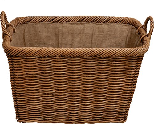 Flechtkorb, Aufbewahrungskorb aus echtem Rattan (Vintage Braun) - 2