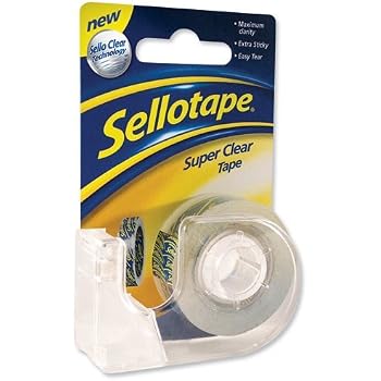 Desktop Sellotape Tape Dispenser with 8 Clear Tape Weighted Non Slip Desktop Sellotape Tape Dispenser with 8 Clear Tape Weighted Non Slip