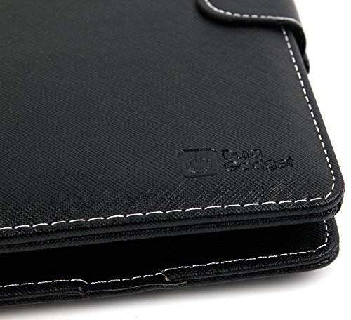 Schwarze Schutzhülle Etui Tasche Case mit Clips, handgefertigt aus Premium Lederimitat mit integrierter Tastatur / Keyboard für SAMSUNG Series 7 Slate PC | Galaxy Tab GT-P5200 Tablets – ENGLISCHE QWERTY Belegung - 6