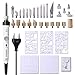 Produktbild Umitive 34PCs Brandmalerei Holz Lötkolben Set, 60W, Einstellbare Temperatur 150-450°C, 28 Tipps, 5 Schablonens, 1 Träger, Brandmalerei Werkzeug für Holz Leder Gravieren